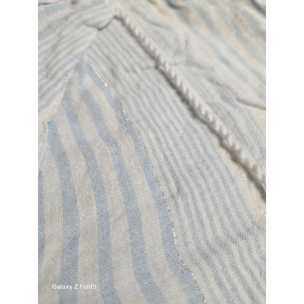 Women's C&C California Striped Tunic L White Blue - Picture 3 of 5